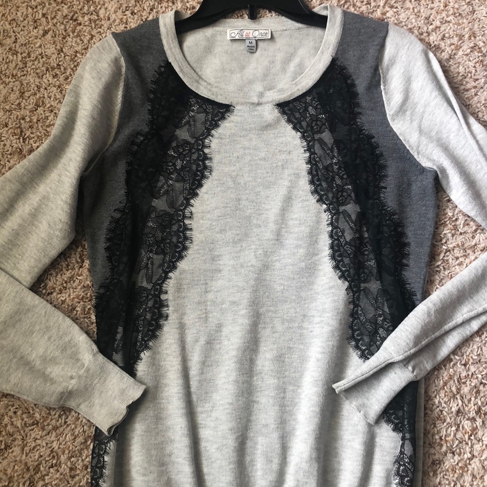 Lace Detailed Sweater - Picture 2 of 4